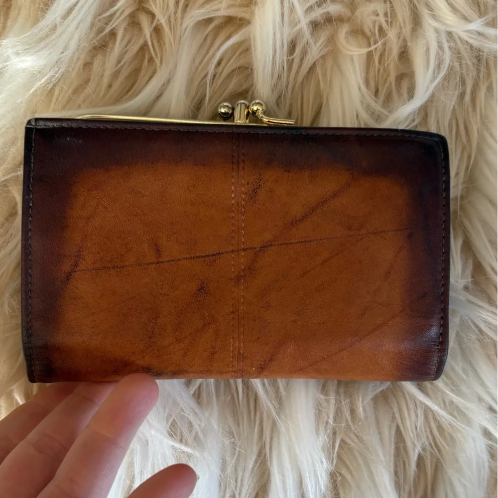 Vintage Brown Leather Wallet with Polished Finish